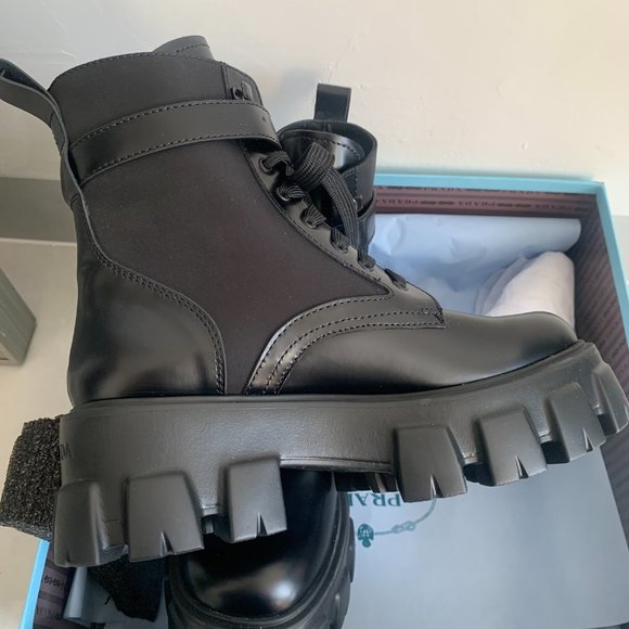 Prada Monolith Black Military Boots - Picture 4 of 5